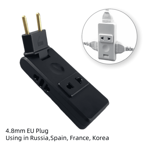 4 in 1 EU Electrical Socket 180 Degree Rotation Plug Adapter Extension Protable Power Converter Wall Outlet Plugs Adaptors