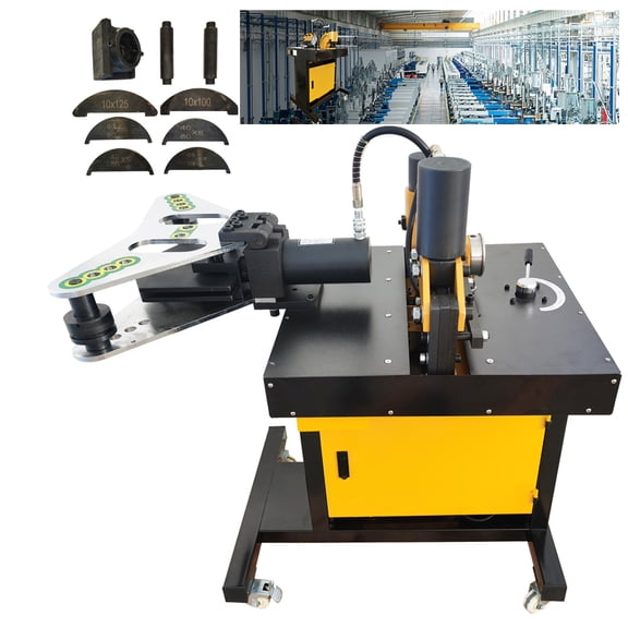 4 in 1 Electric Hydraulic Busbar Processor Cutter Hole Puncher Flat Bending Vertical Bending 110V