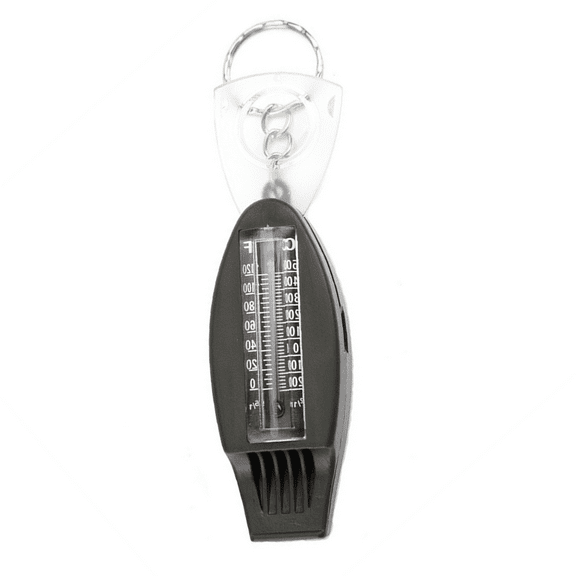 4-in-1 Emergency Whistle with Compass, Magnifying Glass, Thermometer for Wilderness Survival