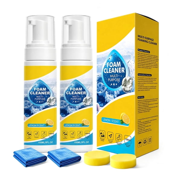 4-in-1 Enzyme Foam Cleaner, New Foam No-Rinse Cleaner, All-Purpose Deep Cleaning Spray, Ideal for Home Kitchen, Car, Bathroom Surfaces (1pc)