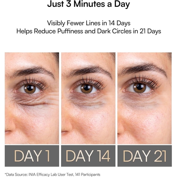 4-in-1 Eye Massager Tool Under Eye Red Light Therapy for Face, Eye Lift Depuffing Wand with Heat & Vibration for Dark Circles, Puffiness & Skin Firming Enhances Skincare Routine