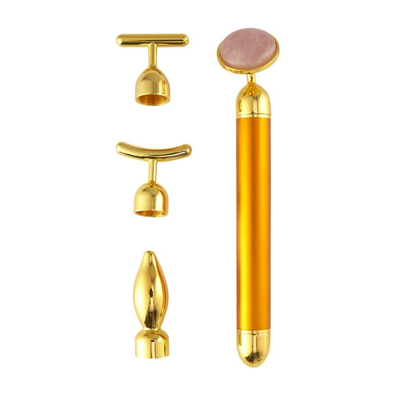 4-in-1 Face Massager Roller 24k Golden Face Roller, Arm Eye Nose Massage for Face Facial Massager Skin Care Tools - Gold