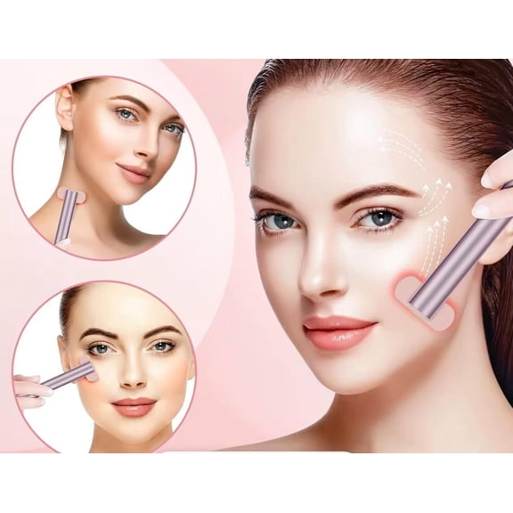 4-in-1 Facial Device with Red Light Therapy Anti-Aging, Skin Rejuvenation, Pore Cleaner, Microcurrent Tool USB Rechargeable & Travel-Friendly