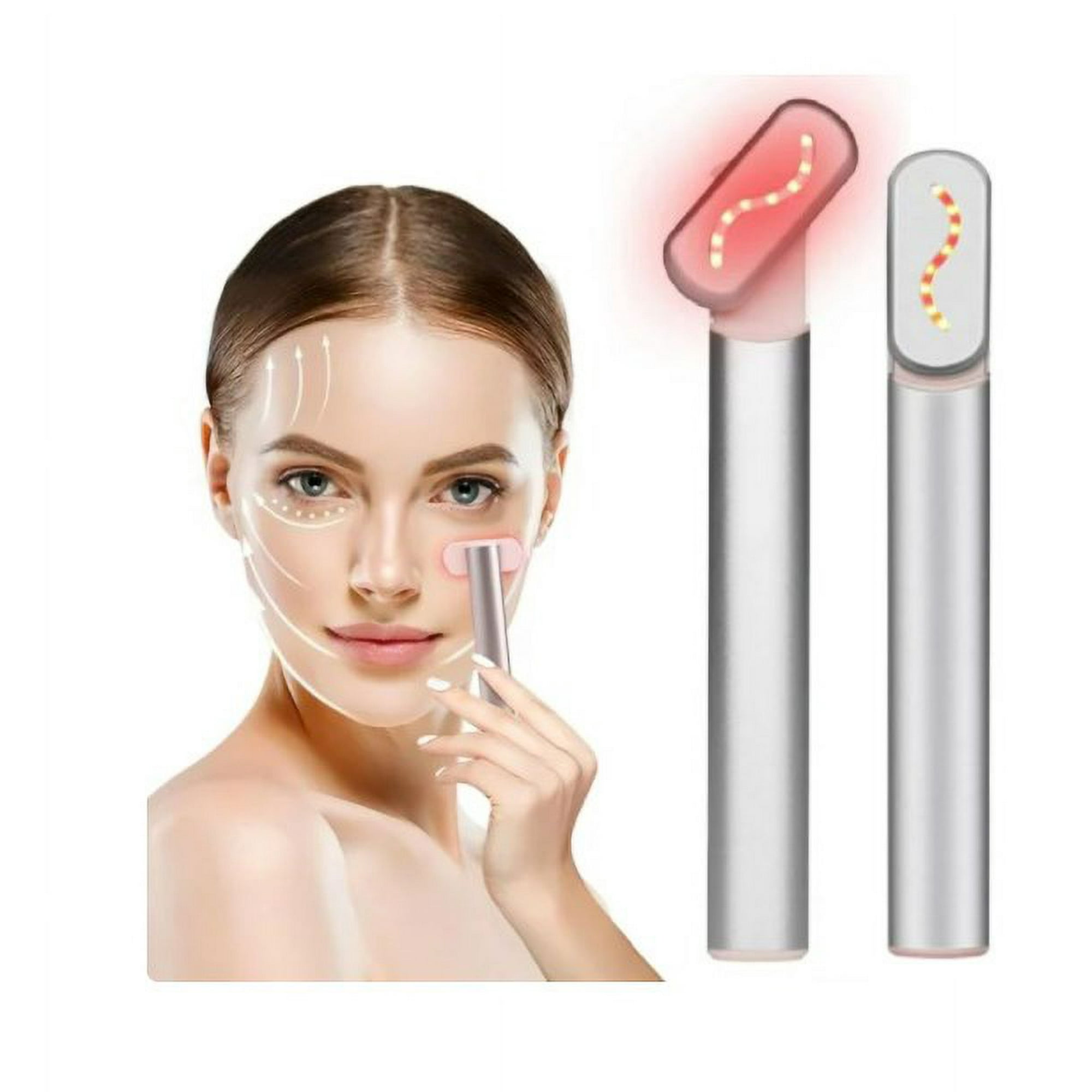 4 in 1 Facial Wand， EMS Face Massager， LED Red Light Therapy， Wand