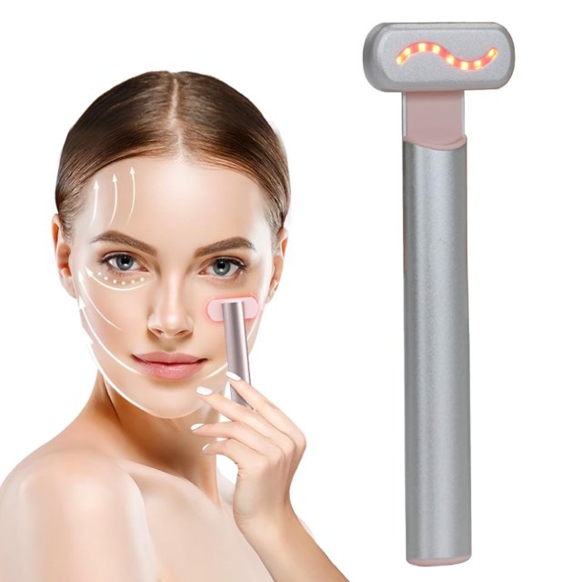 4 in 1 Facial Wand LED Red Light Therapy Wand Facial Massage Tool EMS