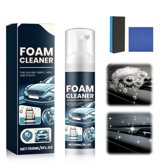 4-in-1 Foam Cleaner Spray, Multi-purpose Foam Cleaning Spray for Car Interior, Sofa, Kitchen, Bathroom Household Stain Remover(1Pc)