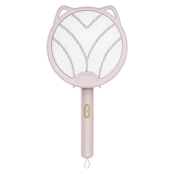 4-in-1 Foldable Electric Mosquito Swatter with Rechargeable Battery, Automatic Mosquito Trap and Bug Zapper for Indoor and Outdoor Use, Summer Pest-Control, Pink