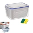 thumbnail image 1 of 4-in-1 Food Storage Container, Fruit Storage Containers with Lid & Strainer – Large Fruit Keeper for Fridge, Leakproof Produce Saver with Drain Basket, BPA-Free Multifunctional Container, 1 of 9
