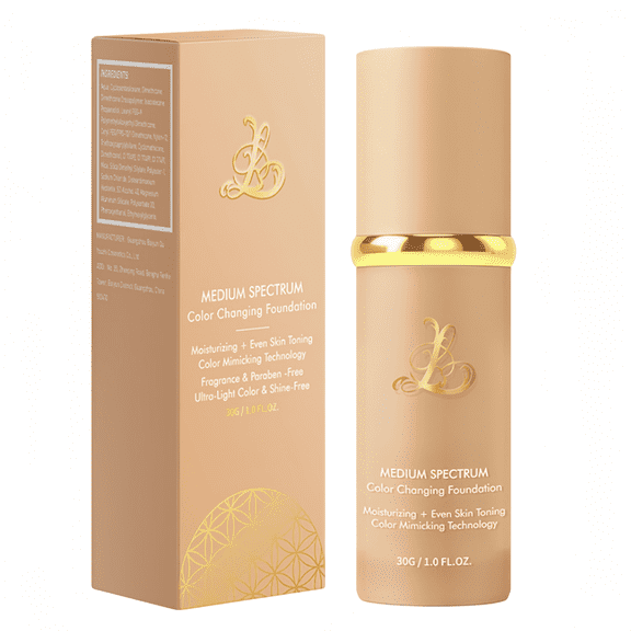 4-in-1 Foundation Medium Spectrum Foundation 4 in 1-Medium Spectrum Cosmetics Foundation Liquid with SPF 50+, Concealer Cosmetic Lightweight Makeup, (1 pack)