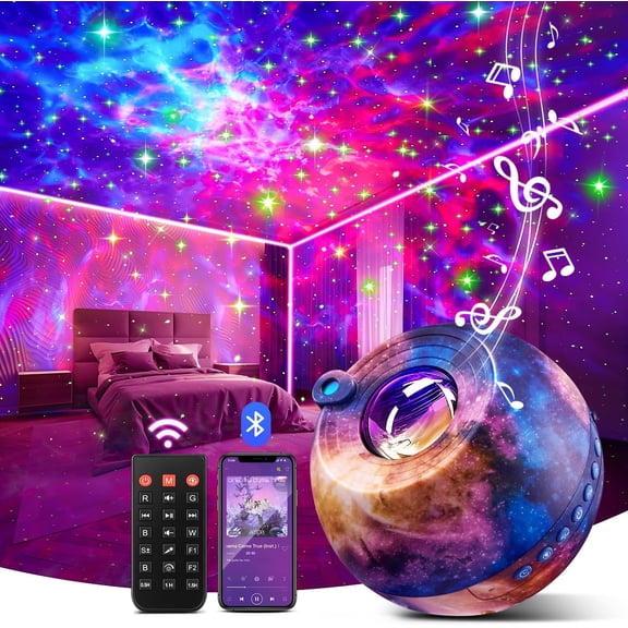 4 in 1 Galaxy Projector with White Noise Machine Night Light and Bluetooth Speaker Bestseling