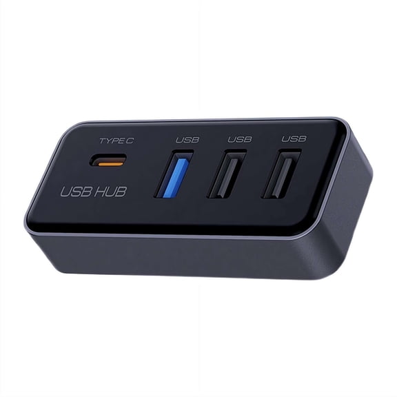 4-in-1 Glove Box USB Hub for Model 3/Y (2020-2025), Docking Station with 3 USB A & 1 USB C Port for Dashcam, Flash Drive, Games & Data Transfer