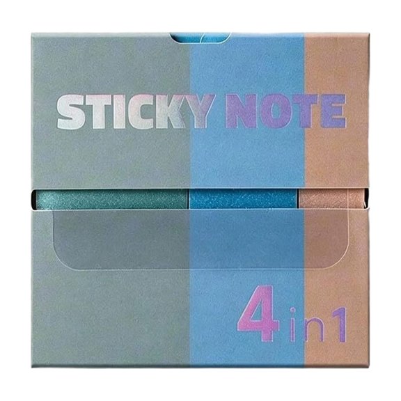 4 in 1 Gradient Pull Out Sticky Notes, 240 Sheets Self Adhesive Sticky Note Pads, Dispenser Box Memo Notes for Schǒ-ǒl Office Daily Planner