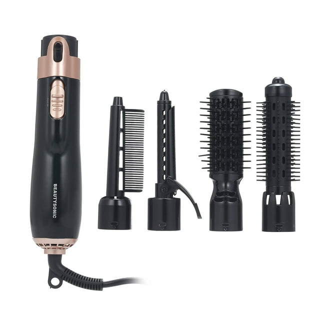 Professional 4 in 1 Ionic Hair Dryer Styler, Volumizer, Curler, Detangling Brush and