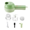thumbnail image 1 of 4 in 1 Handheld Electric Vegetable Cutter Set Cordless Garlic Sludge Masher Slicer and Chopper, 1 of 9