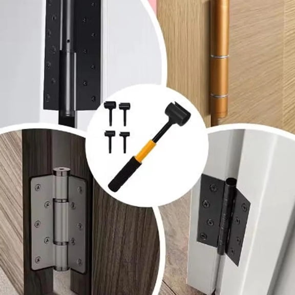 4-in-1 Heavy Duty Door Hinge Adjustment Tool, Universal Hinge Wrench, Multi-Size Lever for Commercial & Residential Use