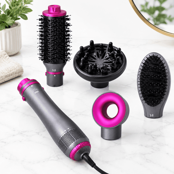 4-in-1 Hot Air Styler Brush Set with Negative Ion for Blow Drying ...