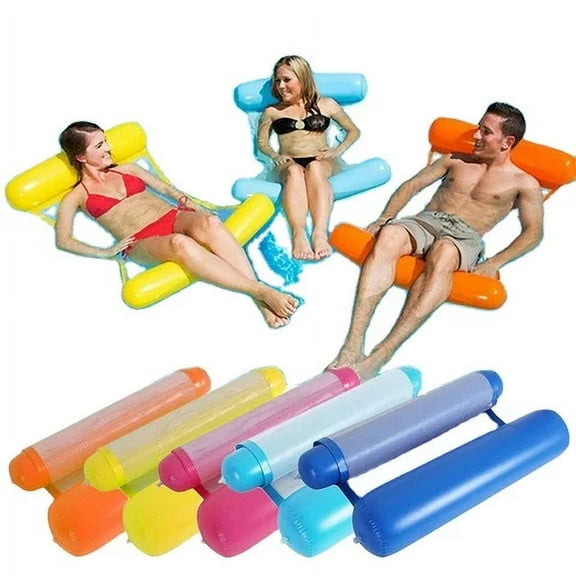 4-in-1 Inflatable Hammock Pool Float, Multi-Purpose Pool Hammock Portable Water Hammock