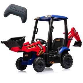 4 in 1 JCB Ride On Excavator – 12V Kids Excavator Toy with Remote Control, Front Loader & Digger – Transformable Ride On Car for Boys & Girls