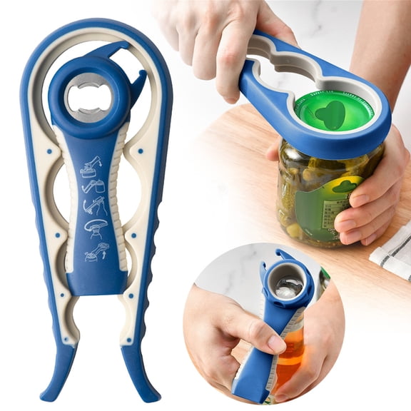 4-in-1 Jar Opener for Seniors with Arthritis & Weak Hands – Non-Slip Bottle Opener Easy Grip Kitchen Gadget with Rubber Inner Layer,jar grippers for opening jars