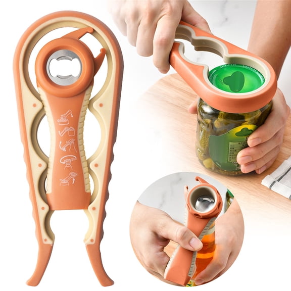 4-in-1 Jar Opener for Seniors with Arthritis & Weak Hands – Non-Slip Bottle Opener Easy Grip Kitchen Gadget with Rubber Inner Layer,jar grippers for opening jars