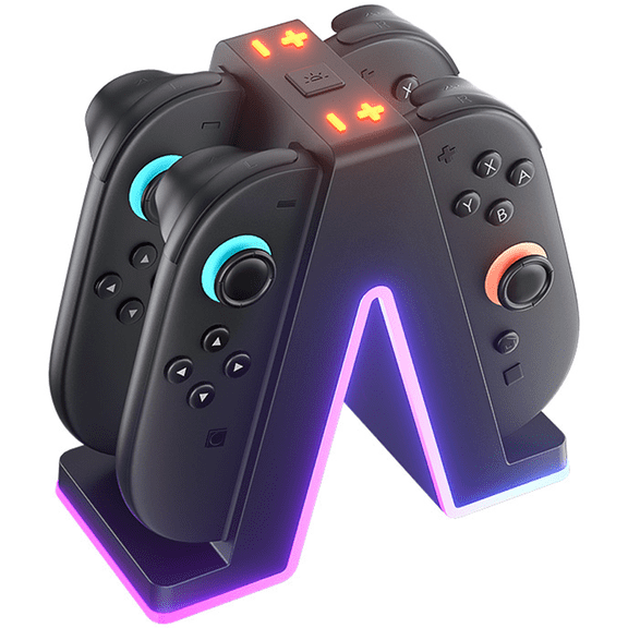 4-in-1 Joy-Con Charging Dock Compatible with Nintendo Switch 2 Magnetic Fast Charger Station for Switch 2 Joypad & Controllers with Indicators, Joycon 2 Accessories