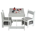 thumbnail image 1 of 4-in-1 Kids Activity Table Set, Kids Table and Chair Set with/Storage, Removable Tabletop, Chalkboard, 3-Piece Toddler Furniture Set for Art, Crafts, Drawing, Reading, Playroom, 1 of 7