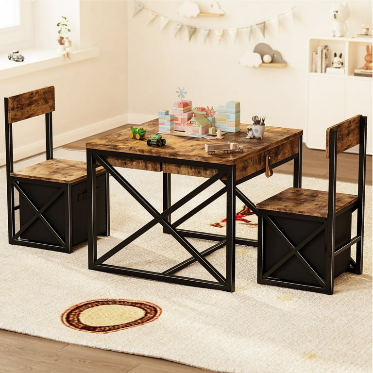 in Kids Table and Chairs Set with Storage, Toddler Activity