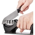 thumbnail image 1 of 4-in-1 Kitchen Knife Accessories,3-Stage Kitchen Knife Sharpener,Professional Knife Sharpening Tool to Restore Non-Serrated Blades Quickly，Helps Repair, Restore and Polish Blades, 1 of 9