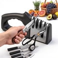 thumbnail image 1 of 4-in-1 Kitchen Knife Sharpener, Multi-Function Knife Sharpening Tool for Kitchen & Chef Knives, Precision Blades & Scissors, Easy-to-Use Kitchen Accessory, 1 of 7