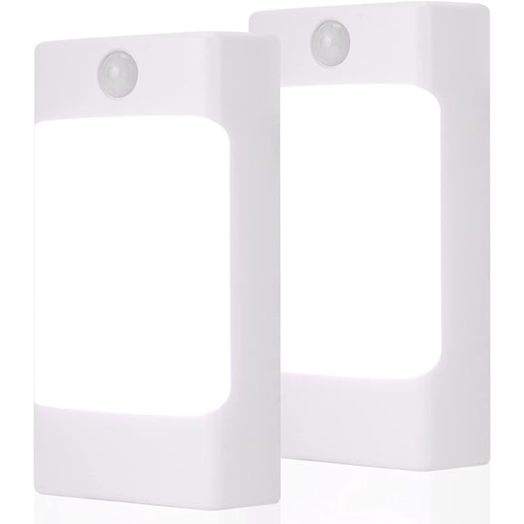 4-in-1 LED Night Light Emergency Backup Light, Motion Sensor, Dusk-to-Dawn Sensor, Rechargeable Battery Operated 5000K Daylight White, LED Flash Light for Home, Power Failure, Hurricane, 2Pack