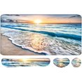thumbnail image 1 of 4-in-1 Large Gaming Mouse Pad, Keyboard Wrist Rest Pad & Wrist Support Mousepad Set, Extended Desk Pad Waterproof Desk Mat for Home Office Study Game-Beach, 1 of 6