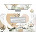 thumbnail image 1 of 4-in-1 Large Mouse Pad, Keyboard Wrist Rest Pad & Wrist Support Mousepad Set, Extended Desk Pad Waterproof Desk Mat for Home Office Study Game - Leave, 1 of 7