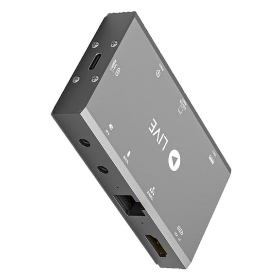 4-in-1 Live Streaming Capture Card, Gigabit Ethernet & Sound Card Hub