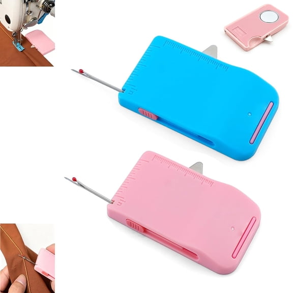 4-in-1 Magnetic Seam Guide for Sewing Machine, Built-in Seam Ripper, Ruler Scale & Needle Threader, Sewing Machine Accessories for Beginners