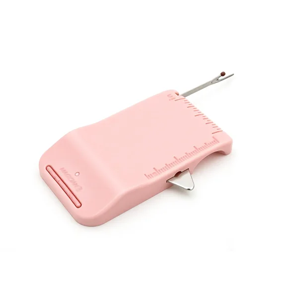 4-in-1 Magnetic Sewing Machine Sleeve Tool, ABS Seam Edge Guide with Built-in Seam Ripper and Ruler Scale for Cuffs, Plackets, and Precise Topstitching
