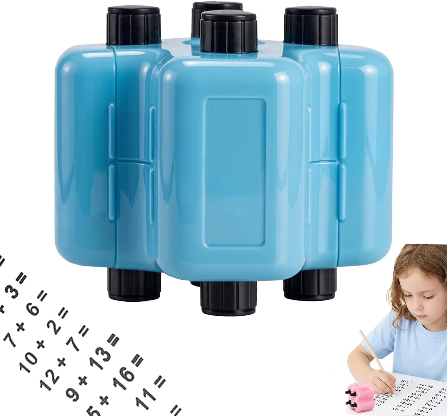 Smudged Math 4-in-1 Math Roller Stamp - Math Teacher Roller Stamp: Random Math ...