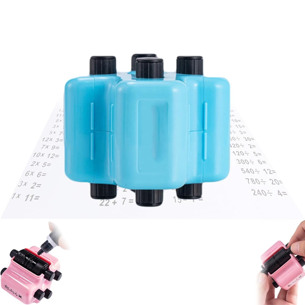 4-in-1 Math Roller Stamp for Kids Roller, Addition Subtraction ...