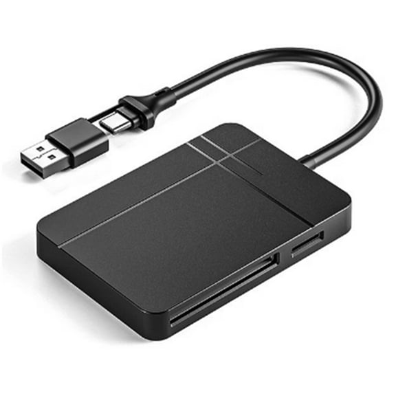 4-in-1 Memory Card Reader USB A/USB C to MS TF SD Card Reader for Laptop Android Phone OTG Adapter