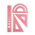 thumbnail image 1 of 4 in 1 Metal Ruler Aluminum Alloy Angle Ruler Protractor Triangle Ruler Multifunctional Measuring Tools Set Square Goniometer ,Widely Use, 1 of 5