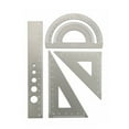 thumbnail image 1 of 4 in 1 Metal Ruler Aluminum Alloy Angle Ruler Protractor Triangle Ruler Multifunctional Measuring Tools Set Square Goniometer ,Woodworking Protractor, 1 of 5
