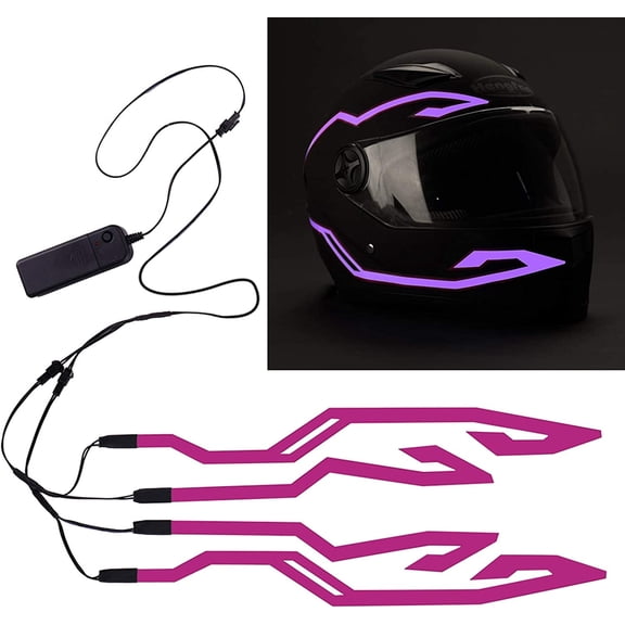 4 in 1 Motorcycle Helmet Light Night Riding Signal Helmet EL Light 3 Mode Led Helmet Light Strip Decoration Accessories Kit-1PCS