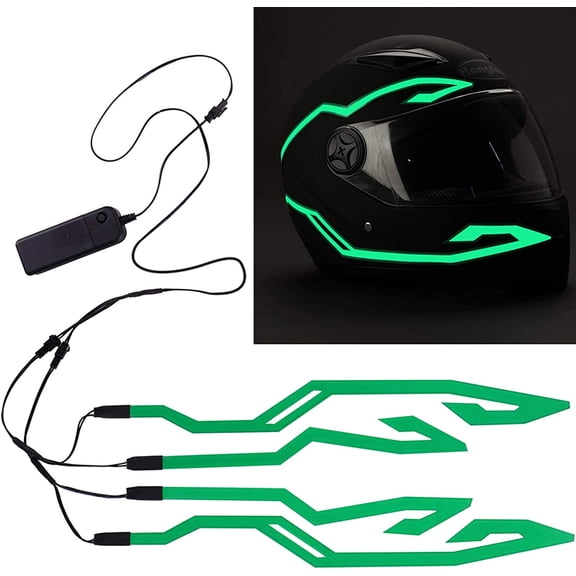 4 in 1 Motorcycle Helmet Light Night Riding Signal Helmet EL Light 3 Mode Led Helmet Light Strip Decoration Accessories Kit-1PCS