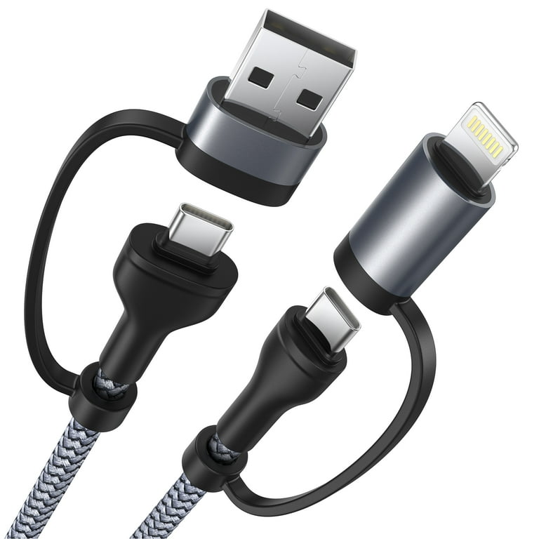 60W 4-in-1 USB C Multi Ladekabel für CarPlay & Daten Sync [MFi