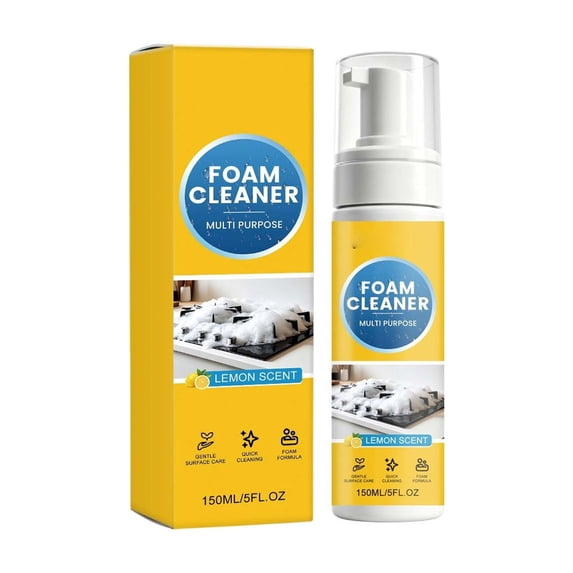 4-in-1 Multi-Enzyme Foam Cleaner, 150ml Foam Cleaner, All-Purpose Cleaning Spray for Car Interior, Kitchen Grease, Bathroom Tiles, Sofa