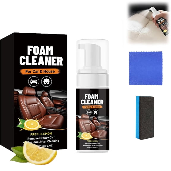 4-in-1 Multi-Enzyme Foam Cleaner, 2026 New Foam No-Rinse Cleaner, Multipurpose Deep Cleaning Spray for Car Interior, Kitchen Grease, Bathroom Tiles, Sofa Upholstery