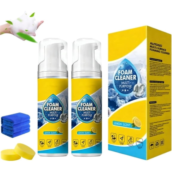 4-in-1 Multi-Enzyme Foam Cleaner,5.29oz All-Purpose Rinse-Free Cleaning Spray for Heavy-Duty Stain