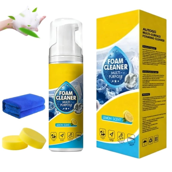 4-in-1 Multi-Enzyme Foam Cleaner,5.29oz All-Purpose Rinse-Free Cleaning Spray for Heavy-Duty Stain
