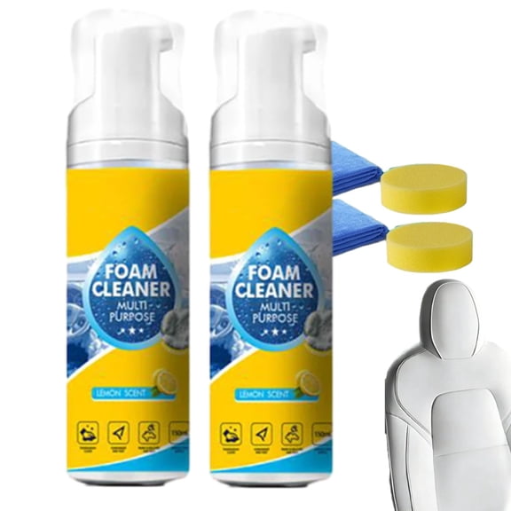 4-in-1 Multi-Enzyme Foam Cleaner 5oz – All-Purpose Deep Cleaning Spray for Car Interior, Kitchen Grease, Bathroom Tiles, Sofa Upholstery(2PCS)