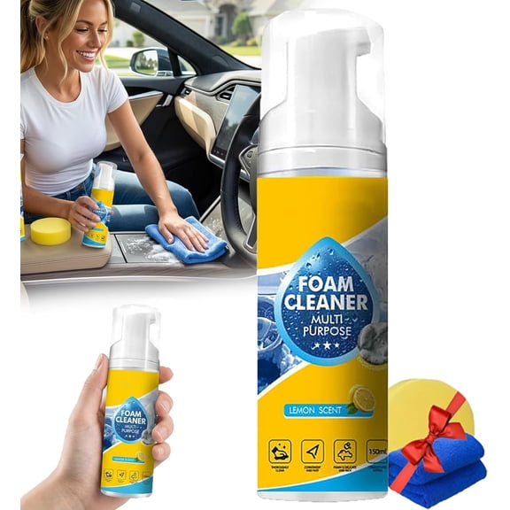 4-in-1 Multi-Enzyme Foam Cleaner 5oz - Enzyme Cleaner,All-Purpose Rinse-Free FoamCleanerSpray, for Car & Home