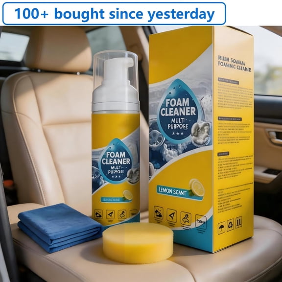 4-in-1 Multi-Enzyme Foam Cleaner, All-Purpose Deep Stain Remover, Multi-Surface Cleaner for Car Interiors Kitchens, 150ml